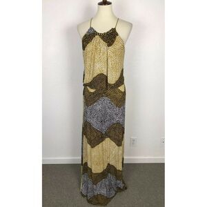 H&M Tiered Studded Stretch Maxi Tank Dress